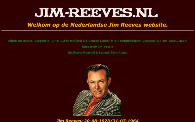 De Nederlandse Jim Reeves website