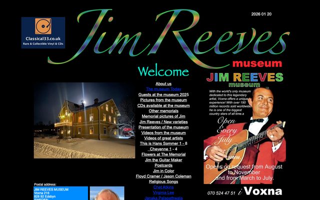 Jim Reeves Museum in Voxna, Sweden
