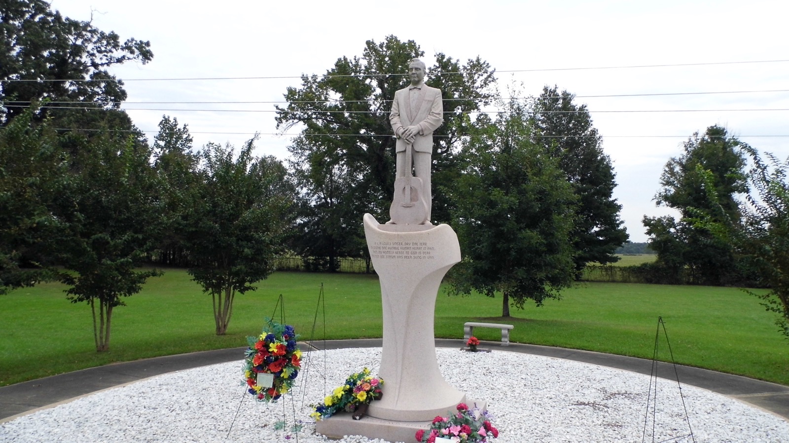 Het monument voor Jim Reeves in Carthage, Texas